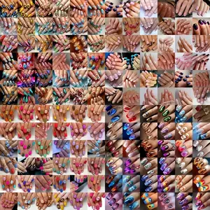 Elegant Nail Art for Women 5 Pairs Mixed Colors Flame Flower Design Perfect for Valentine's Day Party Gift