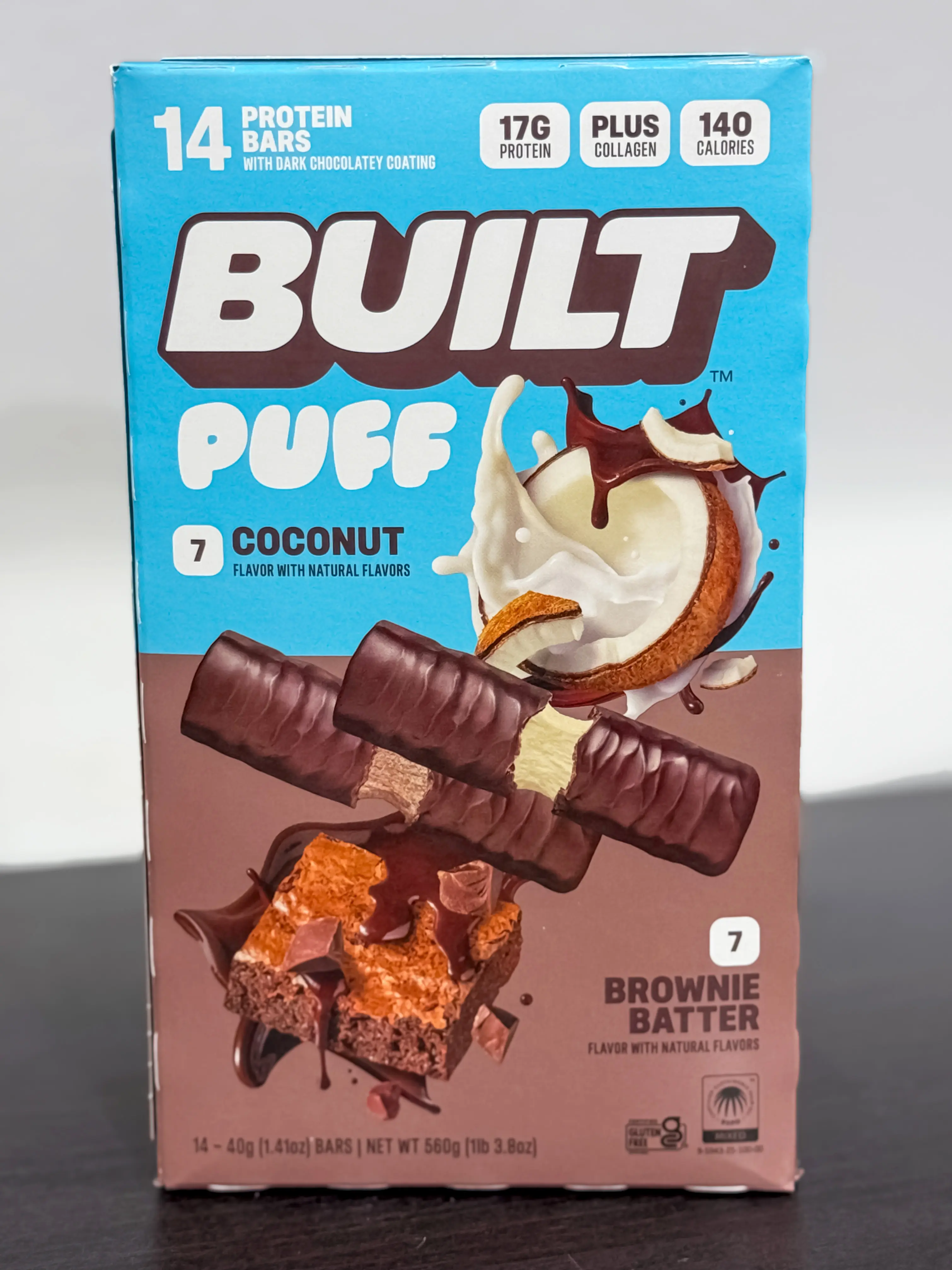 Built Bar Puff Coconut & Brownie Batter 14 count Built Bar Puff Coconut & Brownie Batter 14 count