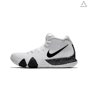 Mid-top Basketball Sneakers | Solid White Embossed Breathable Mesh Upper | Two-tone White and Black Speckled Multi-directional Traction Outsole for Basketball Training & Matches