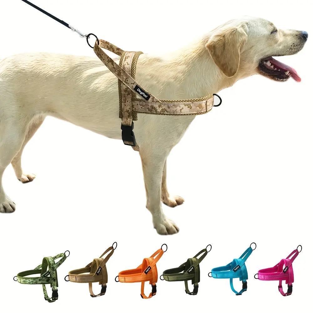 DogFad Reflective No-Pull Dog Harness - Adjustable, Escape-Proof Vest Harness for Small to Large Dog Breeds, Hand Wash Only, Size S