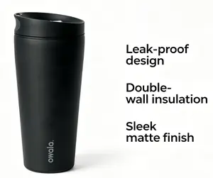 Owala 20oz White Stainless Steel Insulated Coffee Mug with Leak-proof Design and Double-wall Insulation for Drinkware and Flasks  Drinkware Tumbler Bottles Bottled