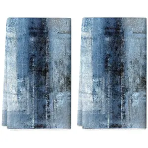 Blue Kitchen Towels Decorative Set Abstract Art Dish Towels Set of 2 Absorbent Soft Tea Towels 18x26 Inch Decoration Hand Towels for Farmhouse Home Decor