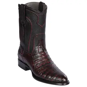 Black Cherry Caiman Roper Boots
