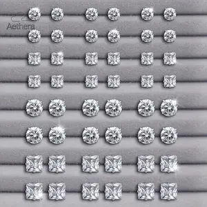 24 Pairs Exquisite Shiny Round Square Shaped Stud Earrings Sparkling Artificial Crystal Inlaid Earrings Set Party Wedding Engagement Anniversary Jewelry Set