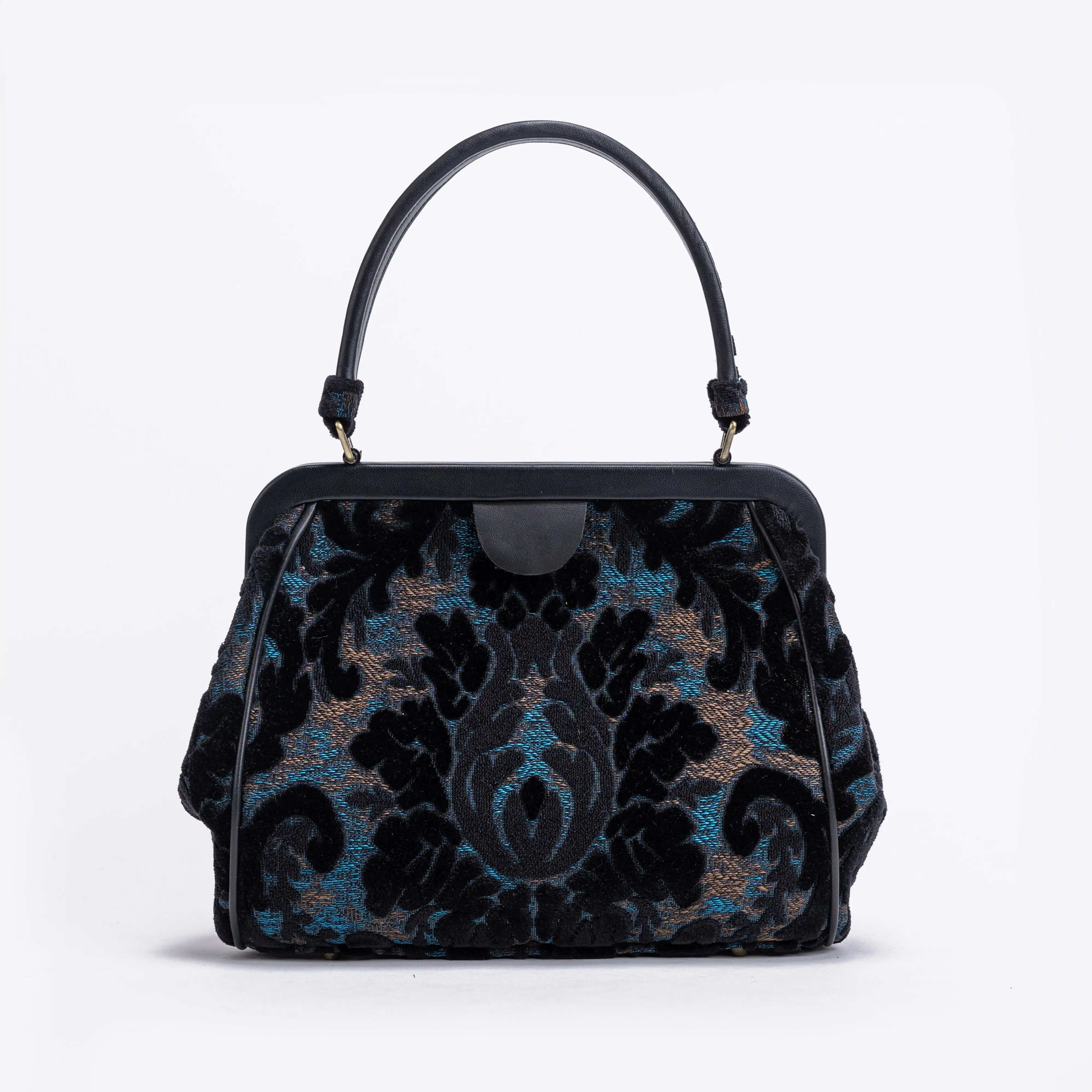 Burnout Velvet Black Alma Satchel