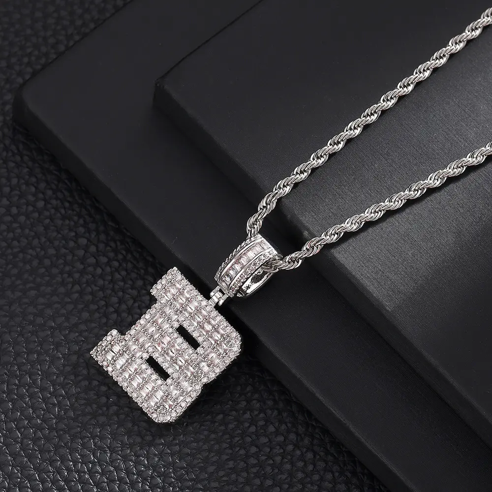 B+20inch Fried Dough Twists chain (silve