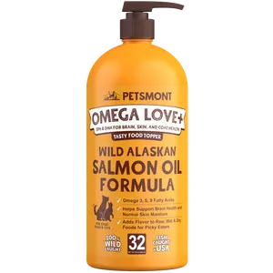 Petsmont Omega Love+ - Wild Alaskan Salmon Oil Formula for Dogs & Cats - 32oz