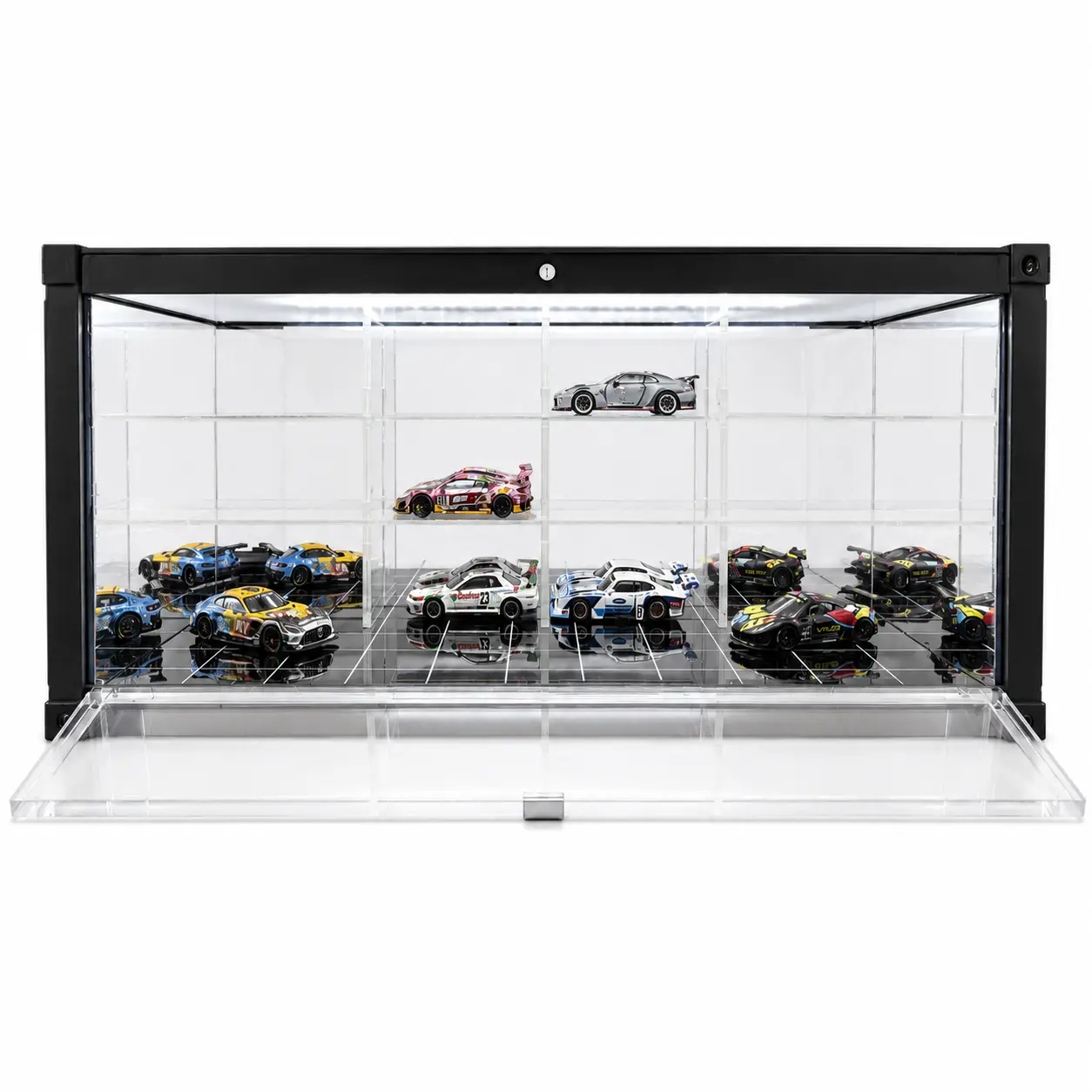 1:64 Premium Container Mirror Parking Diorama, Collectible Diecast Toy Accessory for Model Car Displays