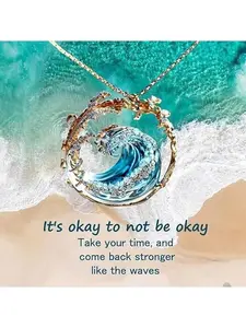 New adjustable ocean wave necklace/ring/earrings, summer ocean theme, gift for ladies and girls