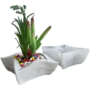 Geometric Square Flower Pot Silicone Mold Epoxy Resin Succulent Planter Vase Cactus Concrete Mold Candle Pen Holder Plaster Cement Clay Mould