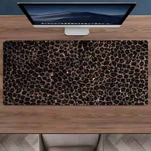Fashion Wild Leopard Print Design Extra Large Gaming Mouse Pad, Desktop Decoration Protection Pad, Rubber Pad Non-slip Lock Edge Work Pad, Gaming Desk Accessory, Multi-size Mousepad For Laptop, Desktop Computer Games, Work, Family, Gift For Boys, Girls