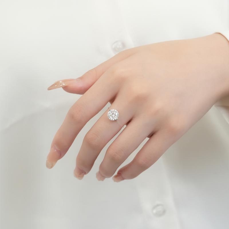 【#452 Invisible Ring】1-2CT Moissanite Enhanced Nylon Thread Band vvs Synthetic Moissanite Rings in 925 Sterling Silver Invisible Ring