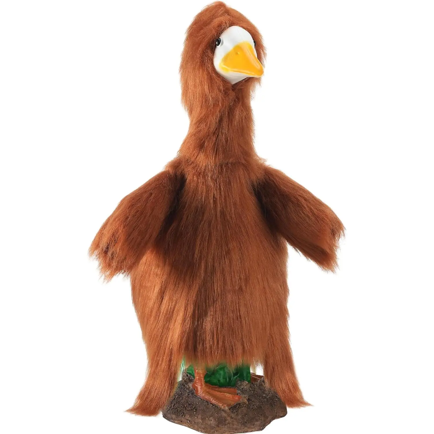 Bigfoot Goose Outfit Christmas Lawn Porch Goose Costume Clothes Wool Winter Geese Outfit for 23'' Cement Geese Outdoor Xmas Garden Patio Yard Holiday Festive Art Decorations