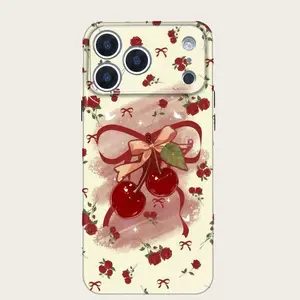 Cherry & Bow Aesthetic Phone Cases – Cute Retro-Inspired Designs with Leopard & Floral Accents Phone Case For iPhone 17 16 15 14 13 12 11 PRO PLUS MAX Phone Case #JKFLKYT1 Smartphone Cellphone