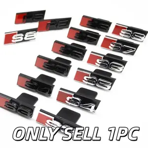 3D Car Grille Emblem Sticker, Engine Hood Logo Decal, Fits Audi S3 S4 S5 S6 S7 Rs Series & R8 Models, S Mark Exterior Decoration Accessories, Sticker For Cars, Car Decals, Vehicle Exterior Decoration