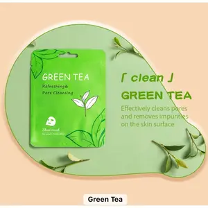 Facetheory Green Tea Sheet Mask - 20ml Single Item, Deep Cleansing, Moisturizing, Nourishing, Skin Repair Skincare Treatment