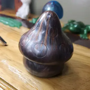 right under 3 in tall almost half a pound of mushroom, deep epoxy resin mushroom of course,mushroom movement,gift Decor Sculpture Ornaments