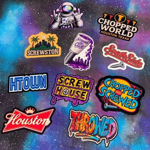 Houston Custom Mini Sticker Pack 1 Limited Edition Featuring Screwston Screwhouse & Chopped World Designs