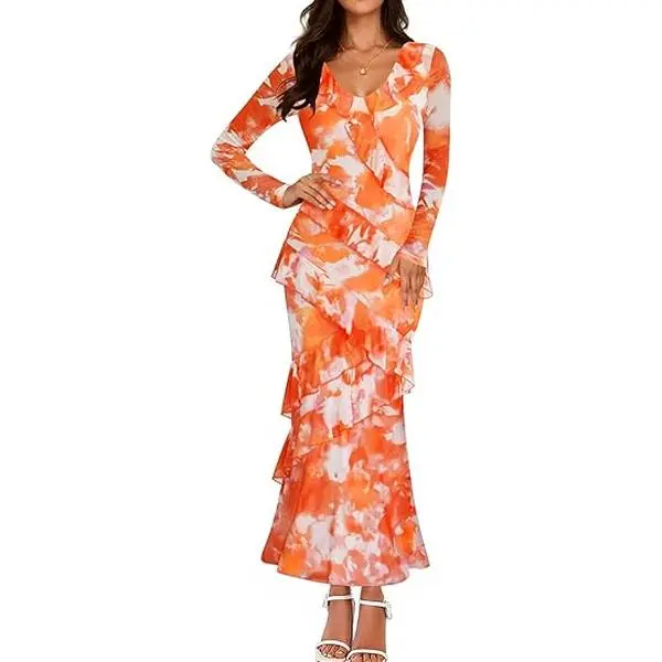ZESICA Women's Fall Floral Long Sleeve Maxi Dress 2026 Boho Bodycon V Neck Ruffle Wedding Party Long Dresses - TikTok Shop ZESICA Women's Fall Floral Long Sleeve Maxi Dress 2026 Boho Bodycon V Neck Ruffle Wedding Party Long Dresses - TikTok Shop