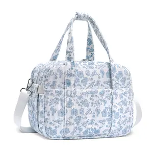 Lunch Box for Women, Insulated lunch cooler Bag with Shoulder Strap Handle Strap,Cute Corduroy Cooler Bags for Work,Picnic, TikTokShopBacktoSchool White Durable Colorful Fabric Nylon