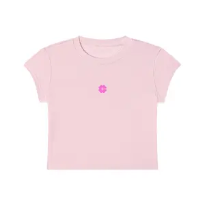 Pink Icon Slim Cropped Tee