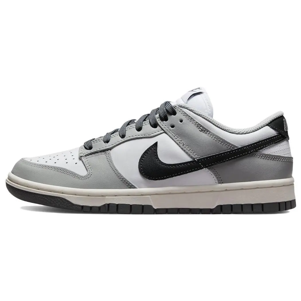Women's Nike Dunk Low Closed-Toe Casual Sneakers - New, Light Smoke Grey, Iconic Dunk Look, Lace-Up, Regular Round Toe, Low Top, All Seasons Footwear, Style DD1503-117