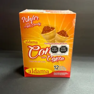 Aldama Wafer Milk Candy Cones 12Ct