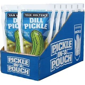 Van Holten’s Jumbo Pickle-in-a-Pouch – Bold Snack Pickles in Multiple Flavors – 1, 6, 12 Pack