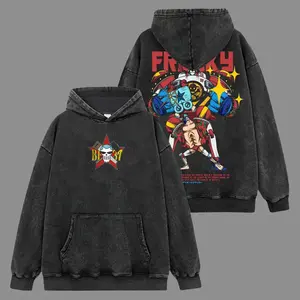 Franky Hoodie-Shirt Premium 100% Acid Wash, One Piece Fans, Anime Graphic Hoodie, Anime Fan Merch, Streetwear Hoodie Unisex Oversize Gift for Anime Lovers Oversized