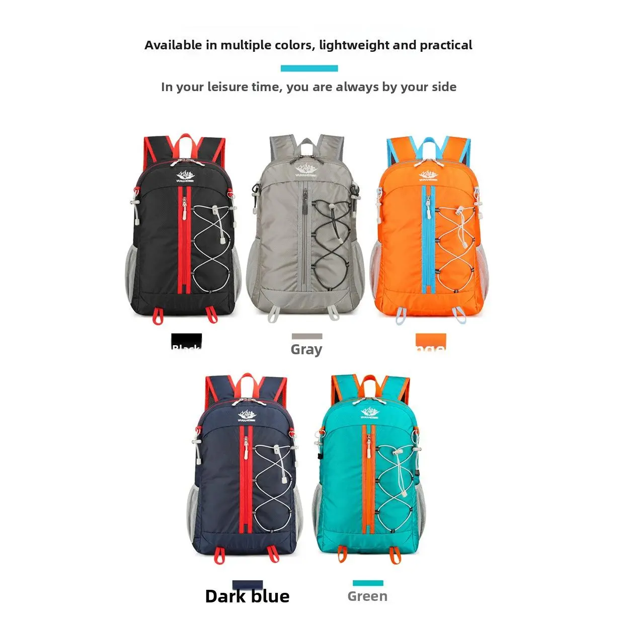 Outdoor Backpack Oxford Buden Mountain Riding Backpack Ultra Light Multifunctional Casual Foldable Backpack Large Capacity