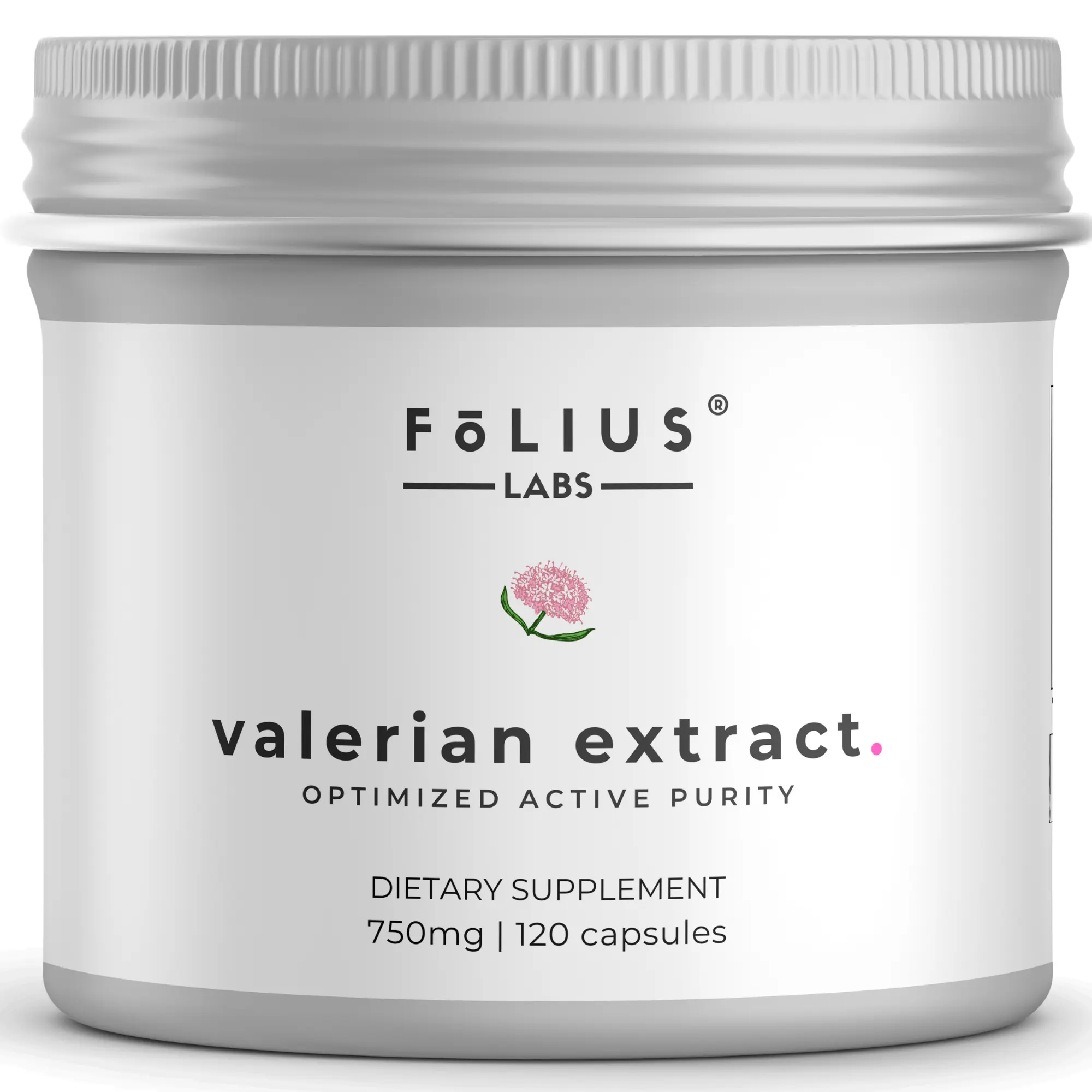 FOLIUS LABS Valerian Root 4:1 Extract Capsules 750mg – Optimized Active Purity – 4X Concentration Valerian Root Extract Supplement - Gluten Free, Non-GMO - Promotes Relaxation