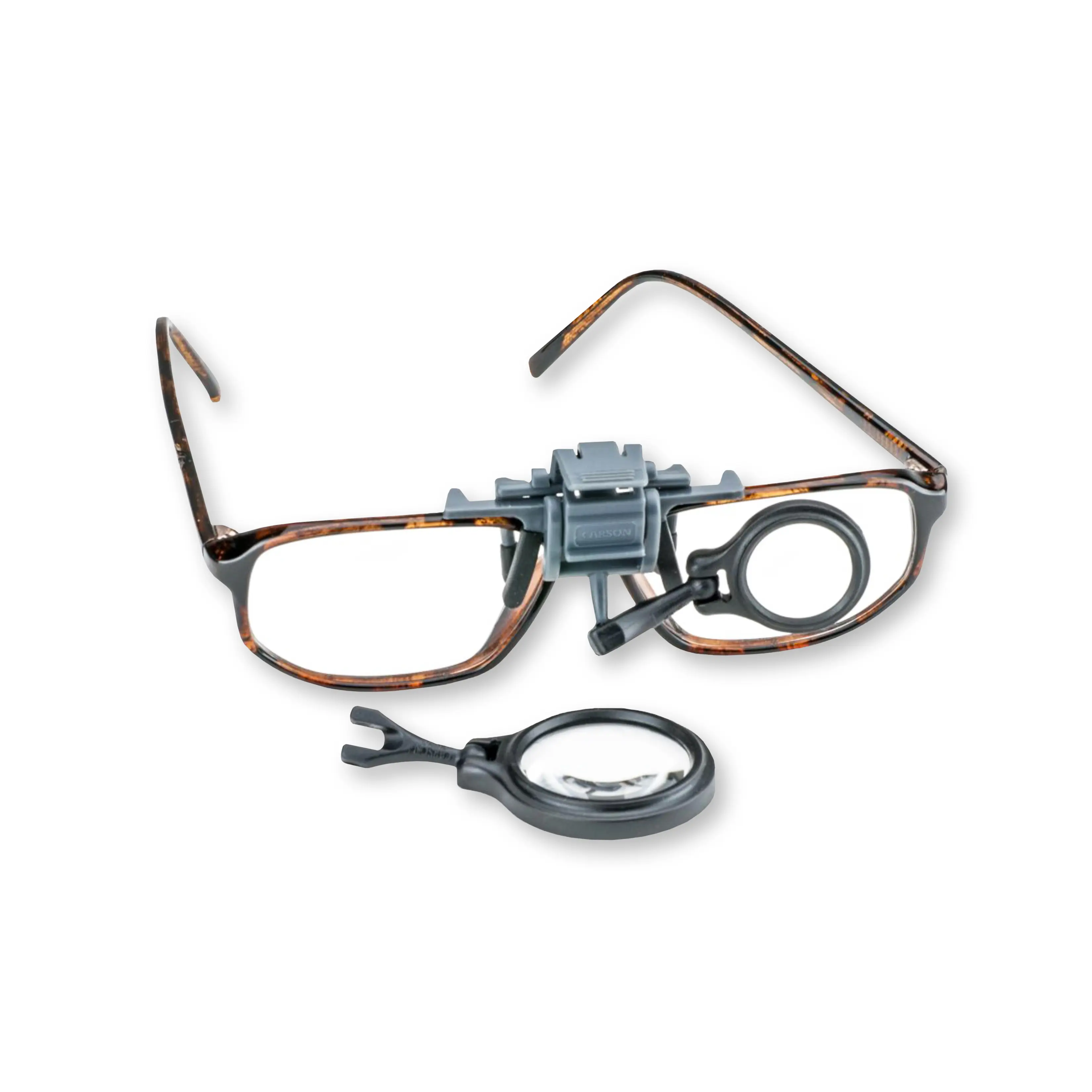 Carson OcuLens 5x/8x Clip-On Magnifier Set (OL-57) for Clear, Distortion-Free Vision