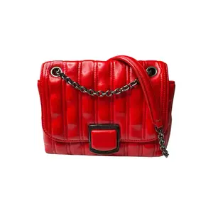 Pre-owned Longchamp leather Crossbody Bags Brioche Quilted Lambskin Crossbody Bag.