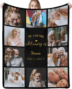 Custom Memorial Blanket for Loss of Loved One - A Letter from Heanven Sympathy Blanket Loss of Dad Mom Husband Wife Friend in Loving Memory Blanket Personalized