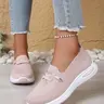 Women's Lightweight Breathable Knit Mesh Shoes, Casual Low-Top Slip-On Sneakers, Soft Sole, Walking Shoes for Daily Wear, Summer Footwear, Active