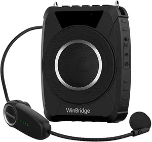 Voice Amplifier Wireless Microphone, 20W Portable PA System with Bluetooth & Headset Mic, Waterproof Portable Microphone and Speaker, Megaphone for Teachers, Classroom, Outdoor Events - M801