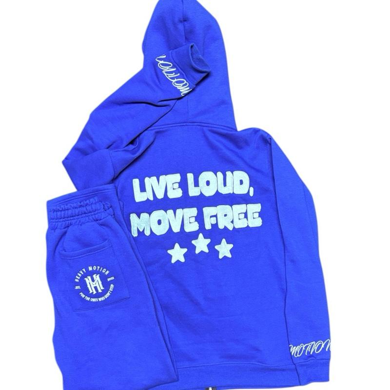 Move Free Sweatsuit - All Seasons Hooded Zip-Up Sweatsuit for Year-Round Wear Comfortable Fit Versatile Use Workout Set