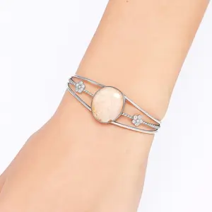 Premium Quality Orange Scolecite - India Cuff Bangle Bracelet B-1012 58-EB10588