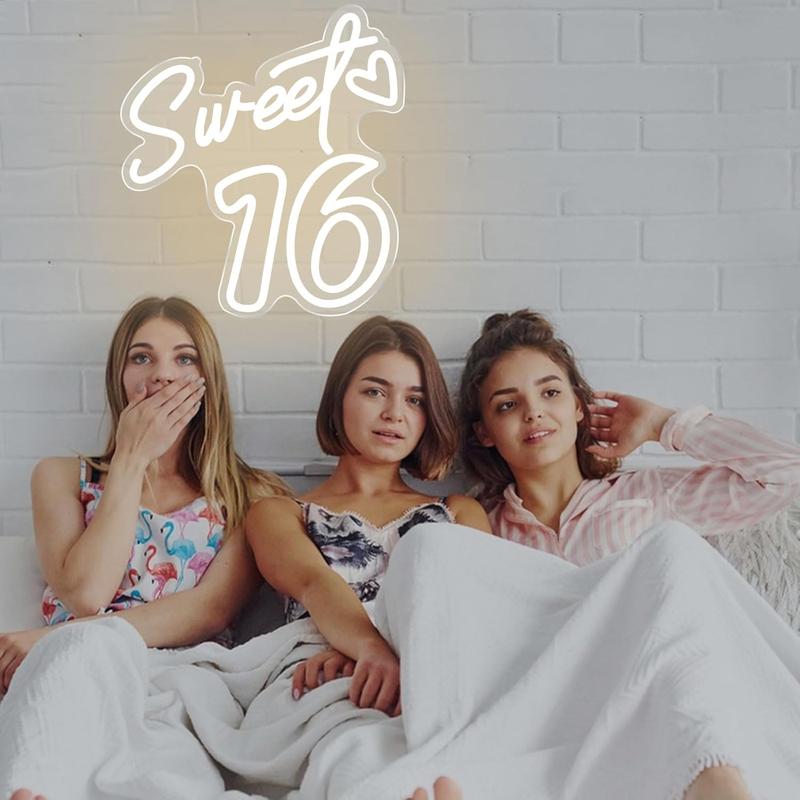 Mis 15 Quinceanera Neon Sign, Suitable for Wall Decoration, Bedroom LED Neon Sign, Suitable for Adult Ceremony, Christmas, Birthday Party, A Unique Gift for Lover, 5V Power Adapter, 15.4 * 11.4 inches (White).
