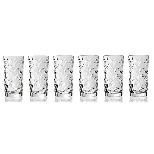 Lorenzo Import 243070 RCR Laurus Crystal Highball set of 6