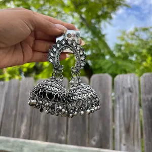 Medium size oxidised earrings rrings