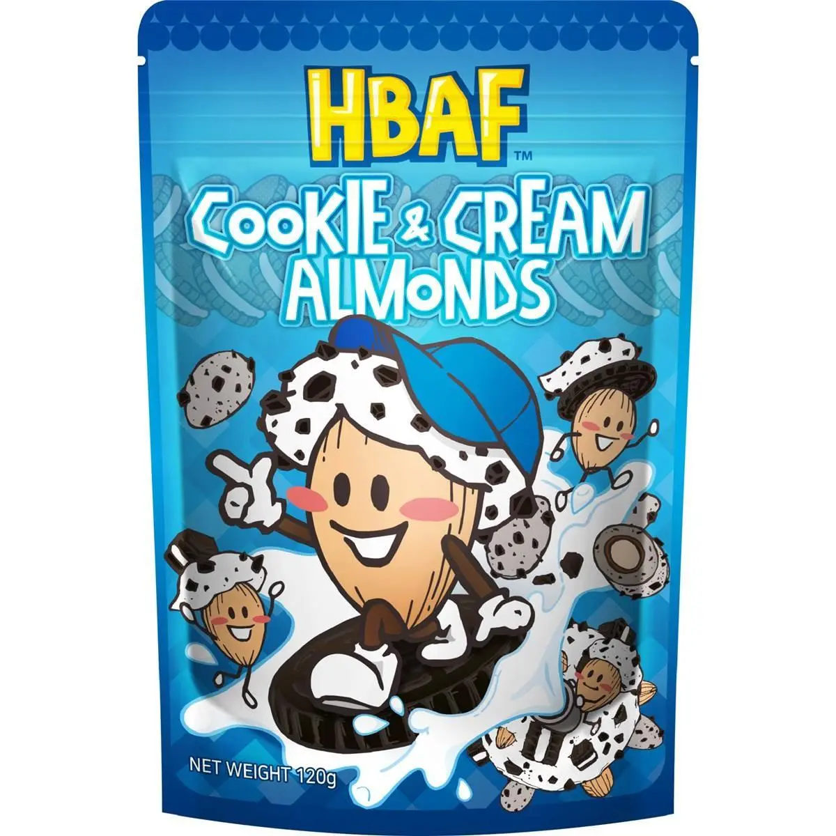 HBAF Korea Import Cookie & Cream Covered Almonds 4.23oz 5ct