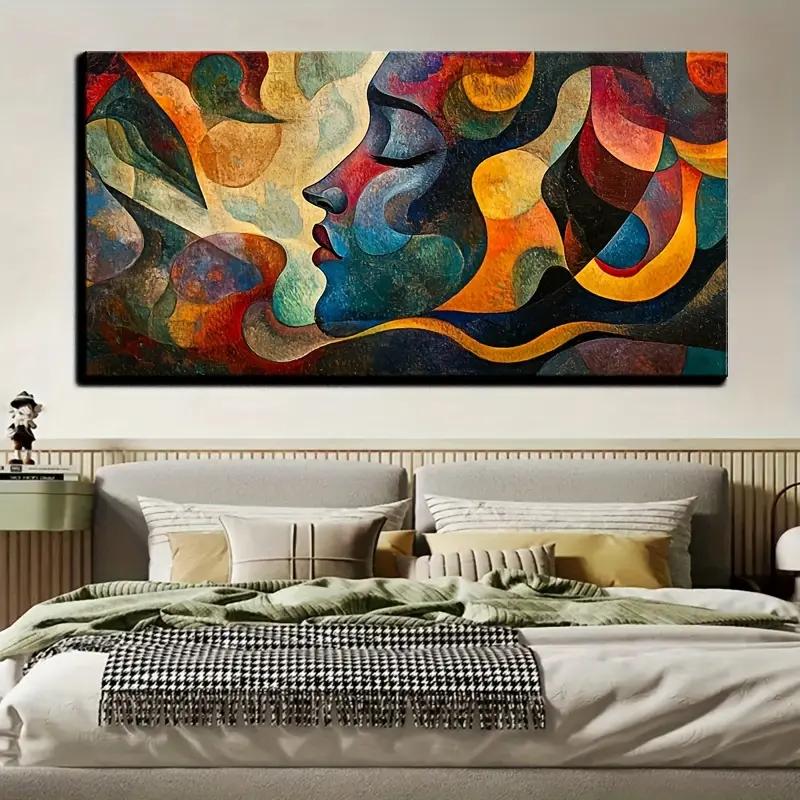 Large abstract canvas wall art, black abstract painting as a living room decoration element. This contemporary abstract wall art features a gold minimalist picture and comes with a frame, perfect for office wall decoration. Poster Ornaments