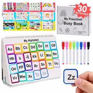 [30 Activities]  Mallify Montessori Busy Book for Kids, Preschool Learning Activities, Toddler Busy Board, Gifts for Toddlers, Busy Tots Bilingual Toddler Markers, Travel Student Painting Supplies, Teaching Supplies, mothersdaygift, #Summervibes