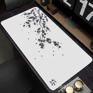 1 XXL Oversized Gaming Mouse Pad Japanese Cherry Blossom Design Theme Mouse Pad Rubber Anti-Slip Thickened 3mm Washable Mouse Pad Computer Office Decorative Accessories Gamers' Top Gift Choice Suitable for Laptops, Desks, and Office Mouse Pads