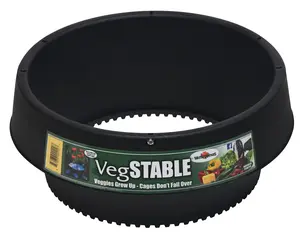 VegSTABLE 6 Pack 15" Planting Rings (Veggies Grow Up, Cages Won't Fall Over) Garden Protective, Round, Edging. Water Retention to Irrigate Tomatoes, Plants & Vegetables.