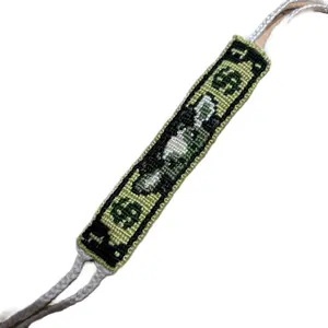 Handmade Alpha Friendship Bracelet - Cow Pattern