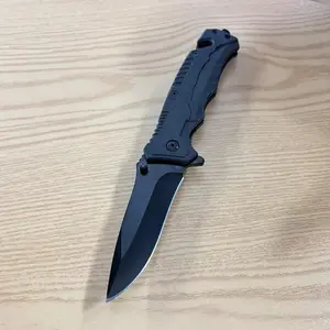 Compact EDC Folding Utility Knife with Textured Grip & Safe Lock System - Stainless Steel Sharp Blade, Ergonomic Handle, Lightweight Portable for Camping, Survival, DIY, Household, Outdoor & Daily Carry (No Power Needed)