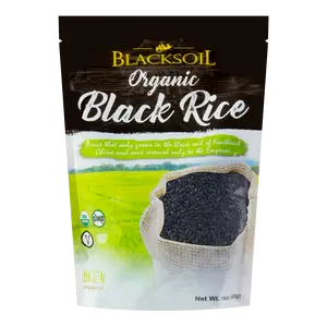 BLACKSOIL Organic Black Rice 400g - USDA Certified Non-GMO Heirloom Grain for Healthy Cooking