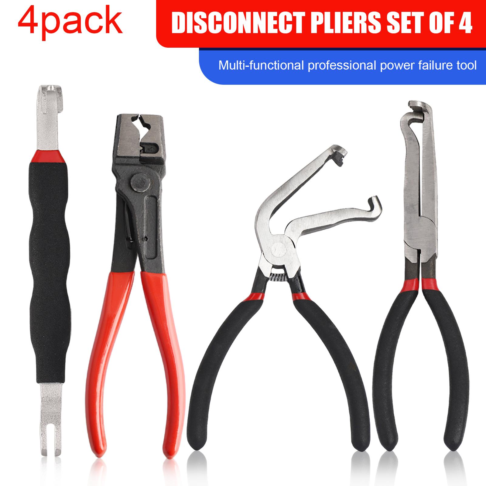 4Pcs Auto Electrical Connector Disconnect Pliers Set | Wire Harness Separator Tool Kit | Automotive Wiring Disconnect Pliers for Car Truck Boat Electrical Repair